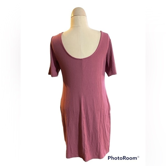 OLD Navy Pink Fitted Rib Knit Scoop Back Mini size large - Picture 4 of 8
